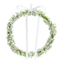 Load image into Gallery viewer, Frosted Winter Mini Leaf Wreath with Ribbon Tie Accent (Set of 6)