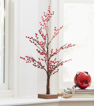 Load image into Gallery viewer, LED Lighted Frosted Berry Twig Tree with Base 38"H