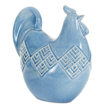 Load image into Gallery viewer, Ceramic Chicken Shelf Sitter with Geometric Design (Set of 2)