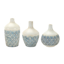 Load image into Gallery viewer, Geometric Leaf Print Vase (Set of 3)