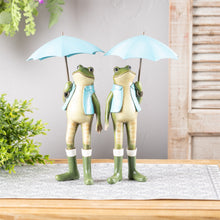 Load image into Gallery viewer, Garden Frog with Umbrella and Rainboot Accent (Set of 2)
