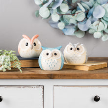 Load image into Gallery viewer, Whimsical Pastel Terra Cotta Owl Figurine (Set of 12)