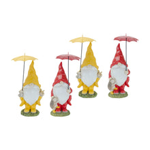 Load image into Gallery viewer, Garden Gnome with Umbrella and Woodland Animals (Set of 4)