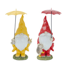 Load image into Gallery viewer, Garden Gnome with Umbrella and Woodland Animals (Set of 4)