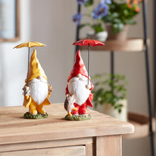 Load image into Gallery viewer, Garden Gnome with Umbrella and Woodland Animals (Set of 4)