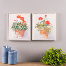Load image into Gallery viewer, Framed Potted Geranium Print (Set of 2)