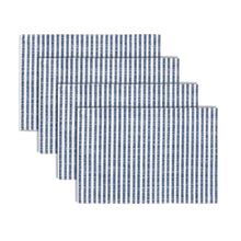 Load image into Gallery viewer, Blue and White Striped Dining Placemat (Set of 4)