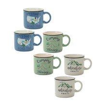 Load image into Gallery viewer, Ceramic Camping and Adventure Mug (Set of 6)