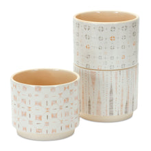Load image into Gallery viewer, Blush Patterned Stacking Pot (Set of 3)