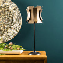 Load image into Gallery viewer, Vintage Iron Candle Holder with Glass Insert 22"H