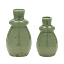 Load image into Gallery viewer, Sage Terra Cotta Vase (Set of 2)