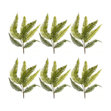 Load image into Gallery viewer, Varigated Fern Foliage Spray (Set of 6)