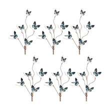 Load image into Gallery viewer, Blue and Black Wire Butterfly Spray (Set of 6)