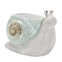 Load image into Gallery viewer, Whimsical Terra Cotta Garden Snail Planter (Set of 2)