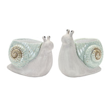 Load image into Gallery viewer, Whimsical Terra Cotta Garden Snail Planter (Set of 2)