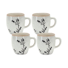 Load image into Gallery viewer, Rustic Thistle Etched Mug with Speckled Finish (Set of 2)