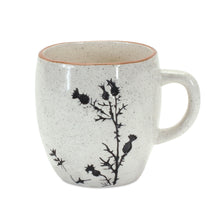 Load image into Gallery viewer, Rustic Thistle Etched Mug with Speckled Finish (Set of 2)