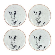 Load image into Gallery viewer, Rustic Thistle Etched Plate with Speckled Finish (Set of 2)