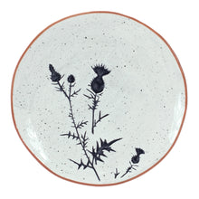 Load image into Gallery viewer, Rustic Thistle Etched Plate with Speckled Finish (Set of 2)