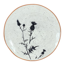 Load image into Gallery viewer, Rustic Thistle Etched Plate with Speckled Finish (Set of 2)