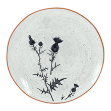 Load image into Gallery viewer, Rustic Thistle Etched Plate with Speckled Finish (Set of 2)
