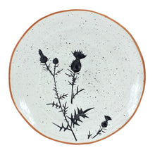 Load image into Gallery viewer, Rustic Thistle Etched Plate with Speckled Finish (Set of 2)