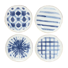 Load image into Gallery viewer, Coastal Tie-Dye Design Ceramic Plate (Set of 4)