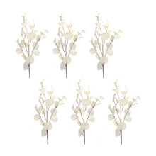 Load image into Gallery viewer, Ivory Silver Dollar Eucalyptus Leaf Spray (Set of 6)