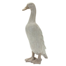 Load image into Gallery viewer, Distressed Stone Standing Duck Garden Statue (Set of 2)