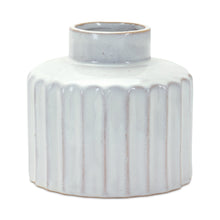 Load image into Gallery viewer, Ribbed Porcelain Vase with Washed Finish (Set of 2)