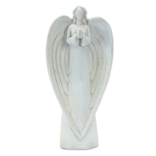 Load image into Gallery viewer, Stone Garden Angel Statue with Bird Accent (Set of 2)