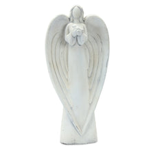 Load image into Gallery viewer, Stone Garden Angel Statue with Bird Accent (Set of 2)
