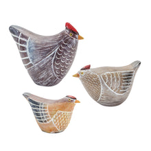 Load image into Gallery viewer, Etched Chicken Shelf Sitter with Wood Grain Design (Set of 6)