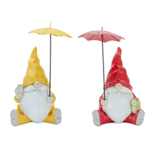 Load image into Gallery viewer, Garden Gnome with Umbrella and Woodland Animals (Set of 2)
