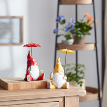Load image into Gallery viewer, Garden Gnome with Umbrella and Woodland Animals (Set of 2)