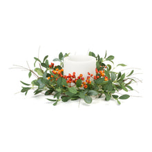 Load image into Gallery viewer, Foliage and Berry Twig Candle Ring (Set of 4)