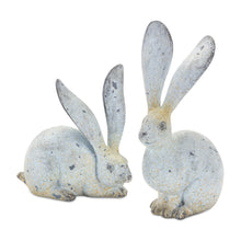 Load image into Gallery viewer, Weathered Stone Rabbit Statue with Distressed Finish (Set of 4)