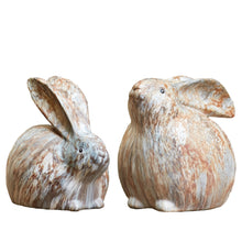 Load image into Gallery viewer, Modern Bunny Rabbit Figurine with Marble Finish (Set of 2)