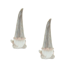 Load image into Gallery viewer, Modern Terra Cotta Gnome Figurine with Marble Finish (Set of 2)