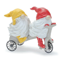 Load image into Gallery viewer, Whimsical Garden Gnome Figurine Riding a Scooter and Wheelbarrow (Set of 2)