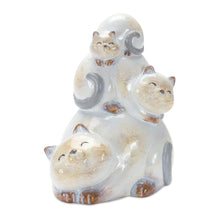 Load image into Gallery viewer, Happy Cat Terra Cotta Stacking Figurine (Set of 2)