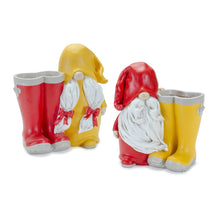 Load image into Gallery viewer, Garden Gnome with Rainboot Platner or Vase (Set of 2)