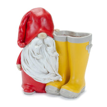 Load image into Gallery viewer, Garden Gnome with Rainboot Platner or Vase (Set of 2)
