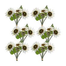 Load image into Gallery viewer, White Sunflower Floral Bouquet (Set of 6)