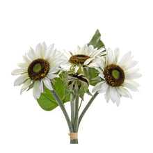 Load image into Gallery viewer, White Sunflower Floral Bouquet (Set of 6)