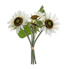 Load image into Gallery viewer, White Sunflower Floral Bouquet (Set of 6)