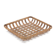 Load image into Gallery viewer, Square Bamboo Basket Tray (Set of 2)