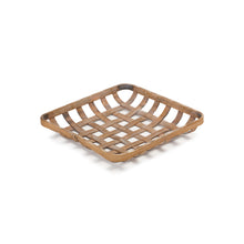 Load image into Gallery viewer, Square Bamboo Basket Tray (Set of 2)