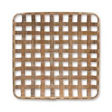 Load image into Gallery viewer, Square Bamboo Basket Tray (Set of 2)