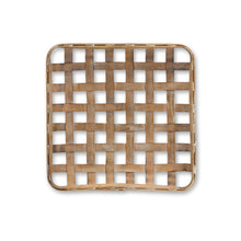 Load image into Gallery viewer, Square Bamboo Basket Tray (Set of 2)